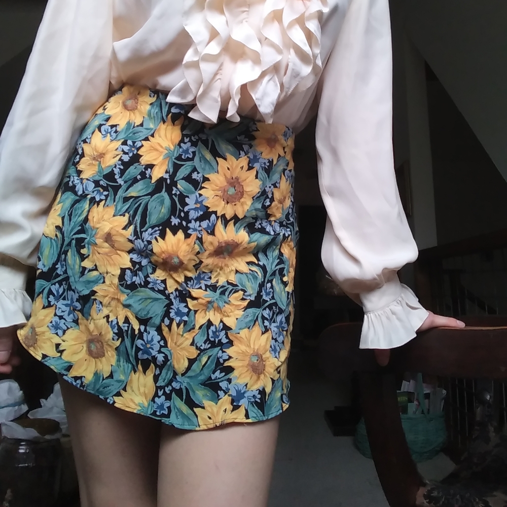Vintage Sunflower Skirt